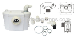 Toilet macerator pumps