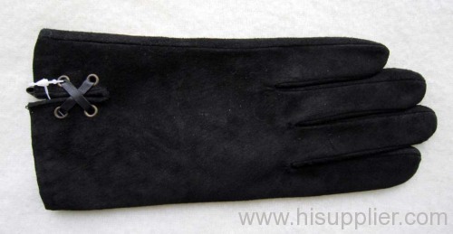 pig sueded gloves with crosswire