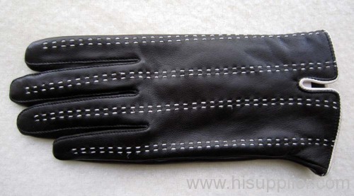 leather gloves with quilting wires