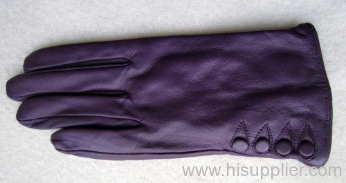 leather gloves with buttons