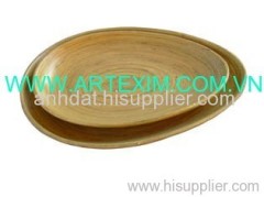 Bamboo Plate, Stunning bamboo plate, Lacquer Plate, pressed bamboo Plate, coiled bamboo Plate, rolling bamboo Plate,