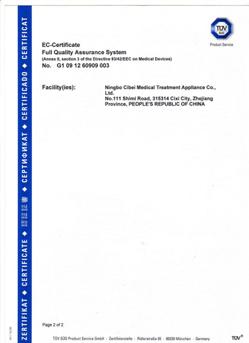 CE Products Certificate 2-2