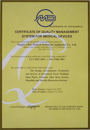 MD Certificate