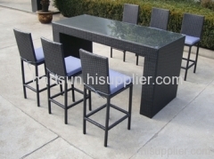 Garden furniture wicker bar set