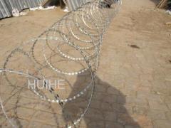 Helical shape razor wire