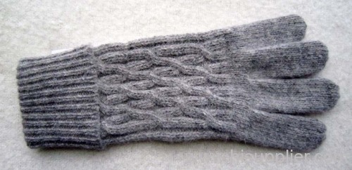 angora jacquard knitted gloves
