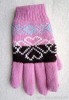 acrylic jacquard knitted gloves