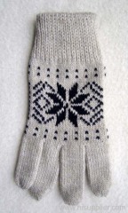 acrylic jacquard knitted gloves