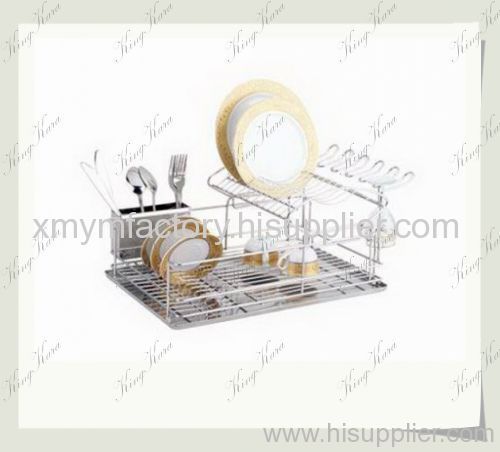 KingKara Iron Wire Welded Dish Drainer With Tray