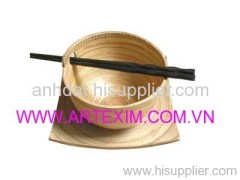 Lacquer Bowl, pressed bamboo Bowl, coiled bamboo Bowl, rolling bamboo Bowl Laminated Bamboo Bowl, Bamboo Salad Bowl
