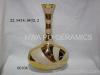 Golden Galvanized Vase with Sparkling Powder Decorated