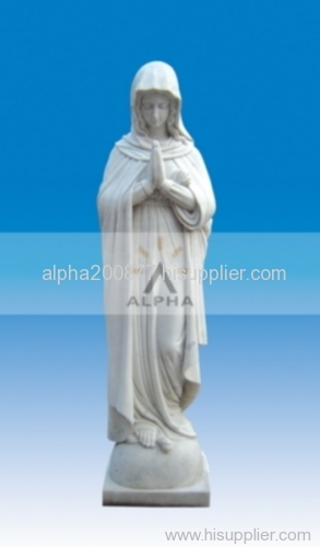 marble carved pilgrim virgin mary/modonna