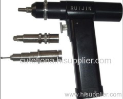 Rechargeable Autoclavable Surgical Stainless Steel Orthopedic Cranial Drill and Mill With Two Batteries of Black color