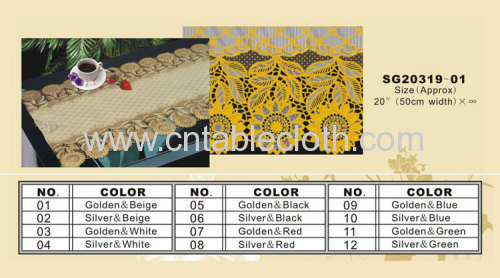 Golden PVC tablecloth