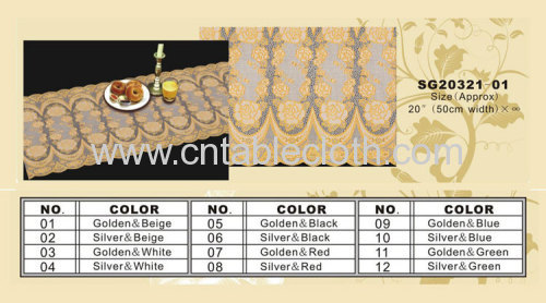 Golden PVC tablecloth