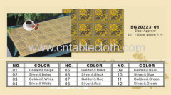 Golden PVC tablecloth