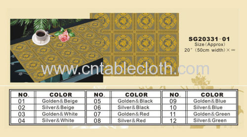 Golden PVC tablecloth