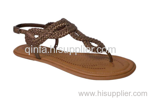 Casual Braid Flat Thong Sandal