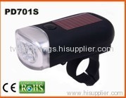 Solar dynoma bicycle flashlight