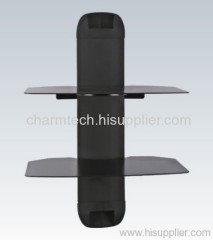 Fashion Black Tempered Glass DVD Player Mounts