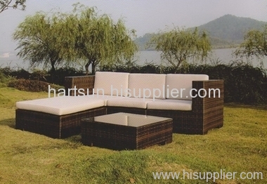 Outdoor wicker furniture PE rattan sofa set