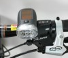 3 LED solar and hand crank bicycle light