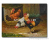 Chicken oil painting