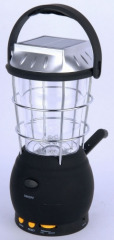 12 LED Solar crank camping lantern with radio-FM/AM radio