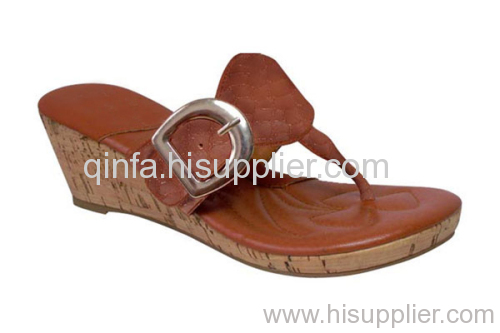 Lady Wedge Thong Sandal