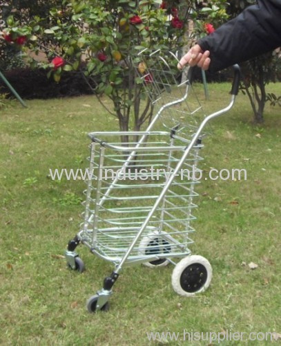 Aluminium folding shopping cart