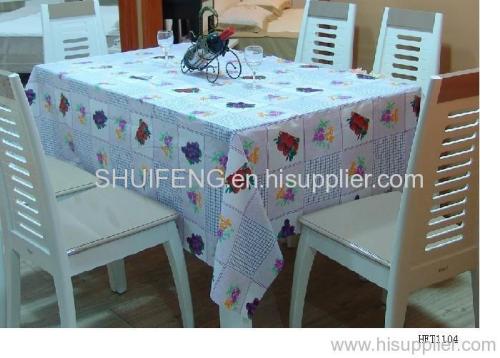 printed plastic table cloth