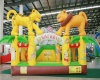 New! double tigers inflatable castle