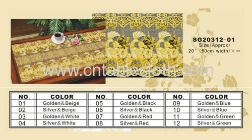 Golden PVC tablecloth