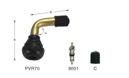 Motorcycle tube valves