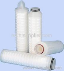 polypropylene pleated filter cartridge