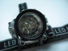 9+2 red LED headlamps