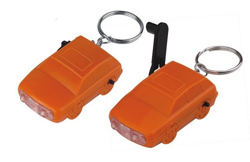 Car shape Swing Dynamo LED keychains