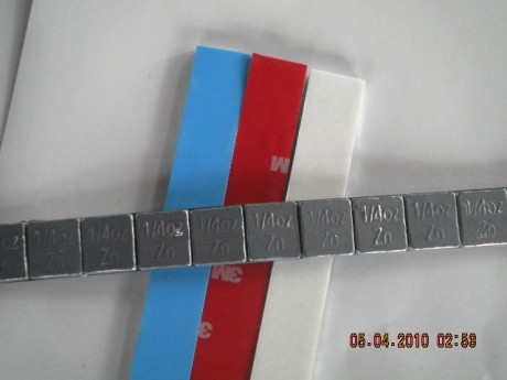 Zinc adhesive wheel weights