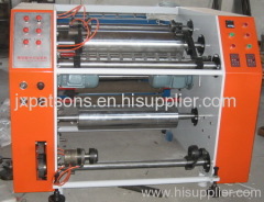 Pre stretch film roll slitting rewinding machine