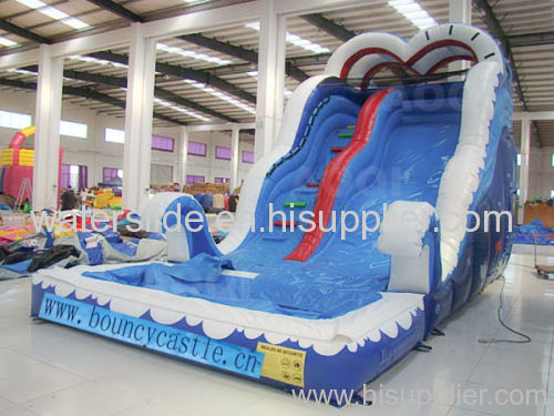 wavy inflatable water slide
