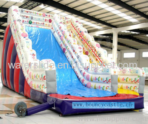 printing flower inflatable huge slide