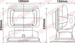 Wireless Remote Controlled Magnetic Base HID Searchlight