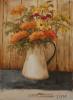 decor flower oil painting on wall