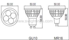 4*1W 5*1W LED Spotligt