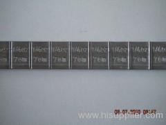 Polyester-coated lead weights