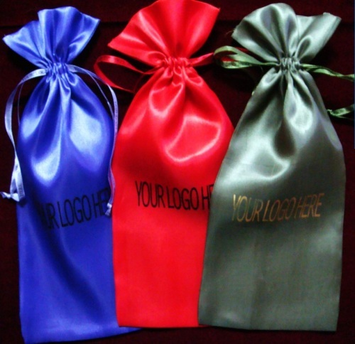 Satin Gift Bag with Embroidery Logo