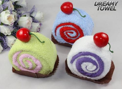 Cherry Steamed bread roll towel cake