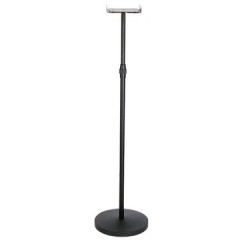 Black Steel Height Adjustable Speaker Stands