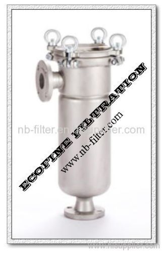 Single Stainless Steel Side-entry Bag Filter Housing