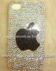 Apple swarovski crystal iphone 4 cover-silver